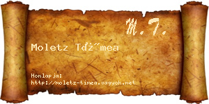 Moletz Tímea névjegykártya