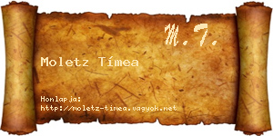 Moletz Tímea névjegykártya